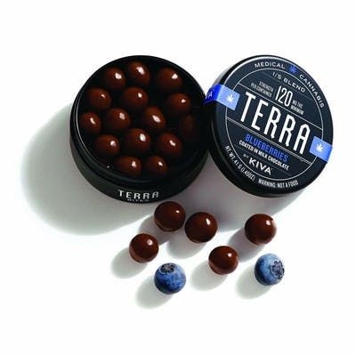 100mg Milk Chocolate Blueberries TERRA Bites - KIVA