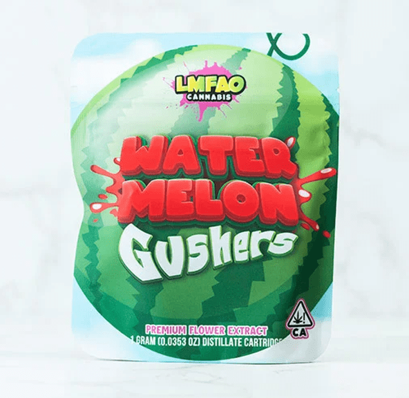 LMFAO Watermelon Gushers 1g Distillate Cartridge 91%