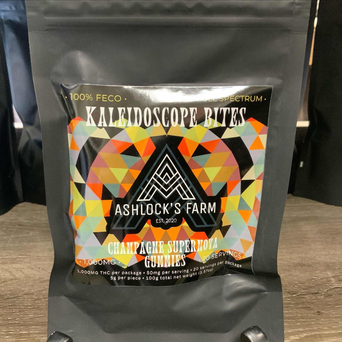Orange Champagne Supernova Kaleidoscope Bites 2000 mg Gummies