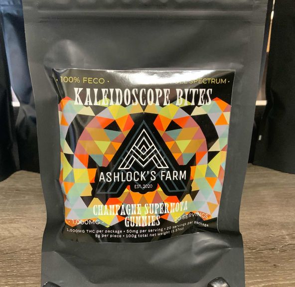Orange Champagne Supernova Kaleidoscope Bites 2000 mg Gummies