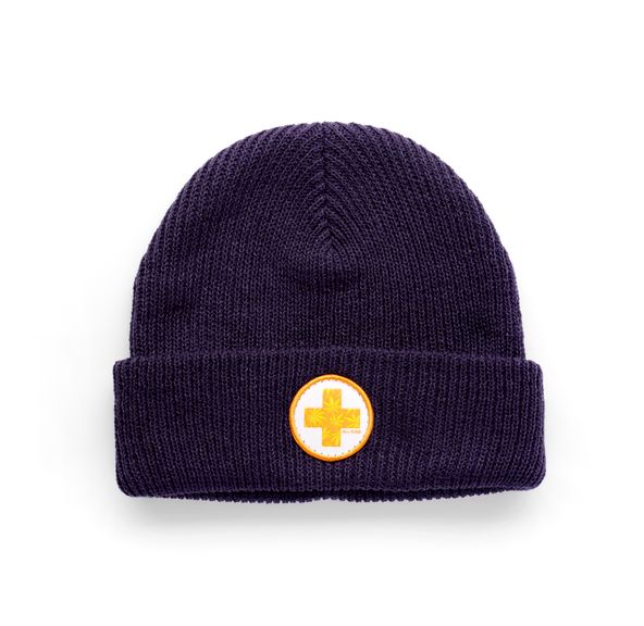 All Kind Beanie Woven Knit Navy Blue