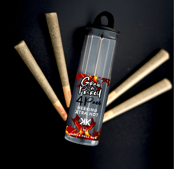 1G X 4 Herring Xtra Hot Grabba Pre Roll 4 Pack by Kushkraft