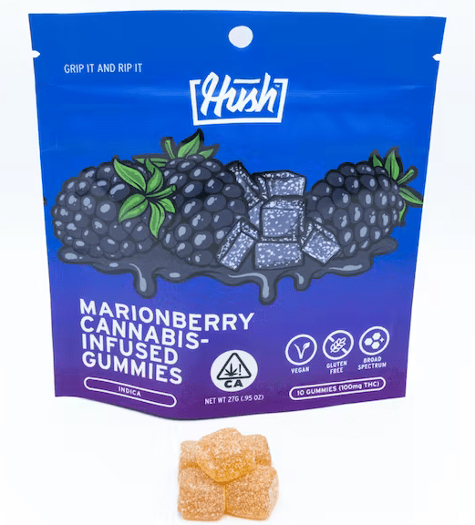 Marionberry Gummies - Indica (THC 100mg) by Hush