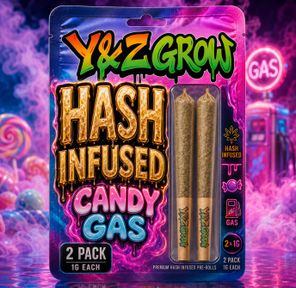 🎉NEW🎉Hash Infused: Candy Gas 1G Pre-Rolls 2 PACK