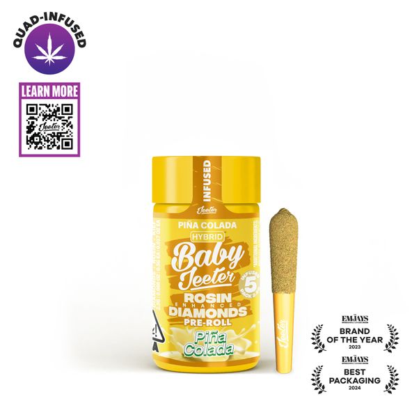Jeeter - Baby - Quad Infused Prerolls - 5 Pack - 2.5g - Pina Colada