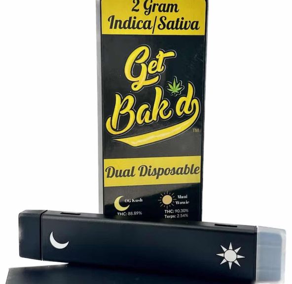 Bak'd 2G Disposable Indica/Sativa (24K Punch / Tigers Blood)