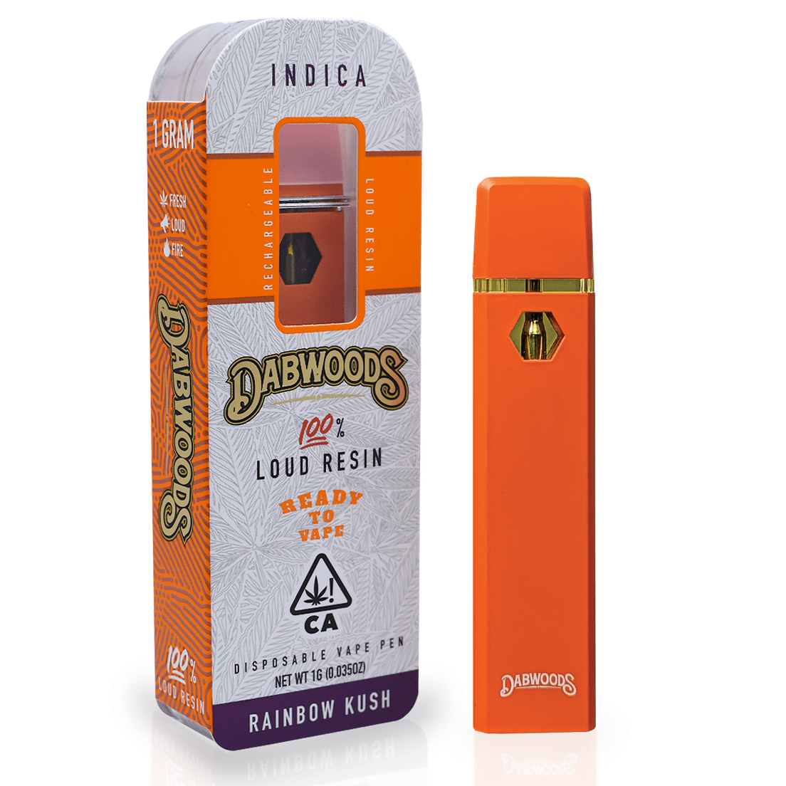 Dabwoods | AIO Vape | 1g | Live Resin | Rainbow Kush