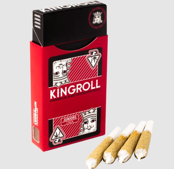 D. KingRoll Jr 4 x .75g Infused Pre Rolls - Sour Tangie X Cali-O