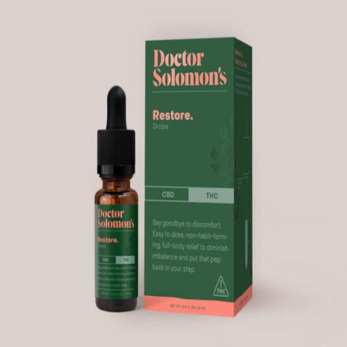 Dr. Solomon's Restore 100mg THC100mg CBD Tincture Potify