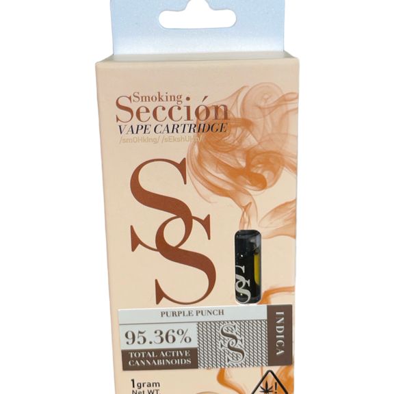 E. Smoking Seccion 1g THC Vape Cartridge - Purple Punch (I)