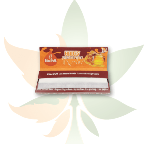 Alien Puff - Flavoured 1 1/4 Rolling Papers - Honey