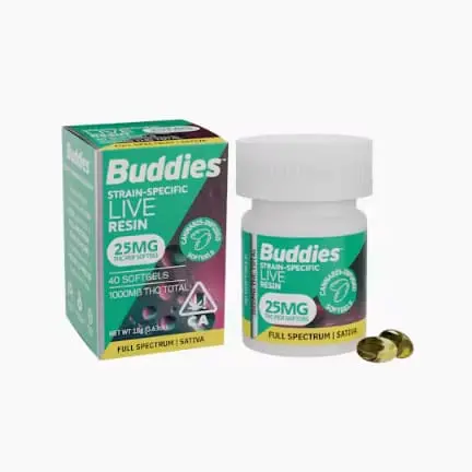 Buddies RSO Soft Gels Sativa 25mg 40pk 1000mg