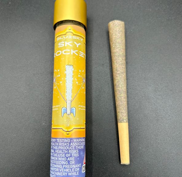 Cap Junky Flower x Super High Life Stardust - Bluesky Skyrocket Infused Joint 1.25g - Flower by Blue Sky