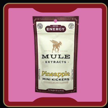 Mule Extracts | Mini Kickers Pineapple | 10 pack: 100mg THC