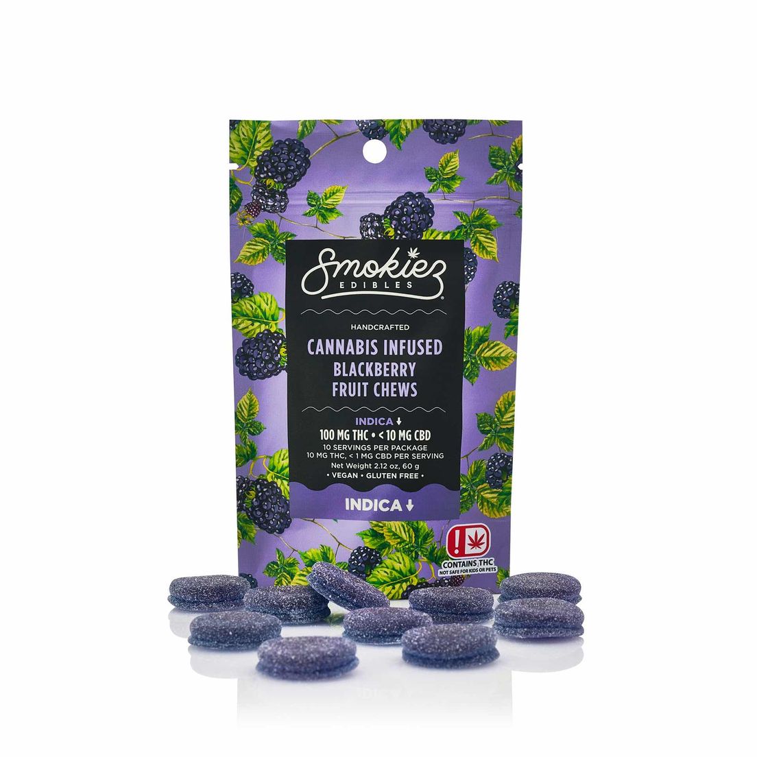 Blackberry INDICA 100mg THC Fruit Chews