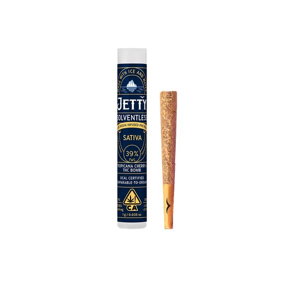 Jetty Solventless Infused Pre-roll Tropicana Cherry x THC Bomb 1g