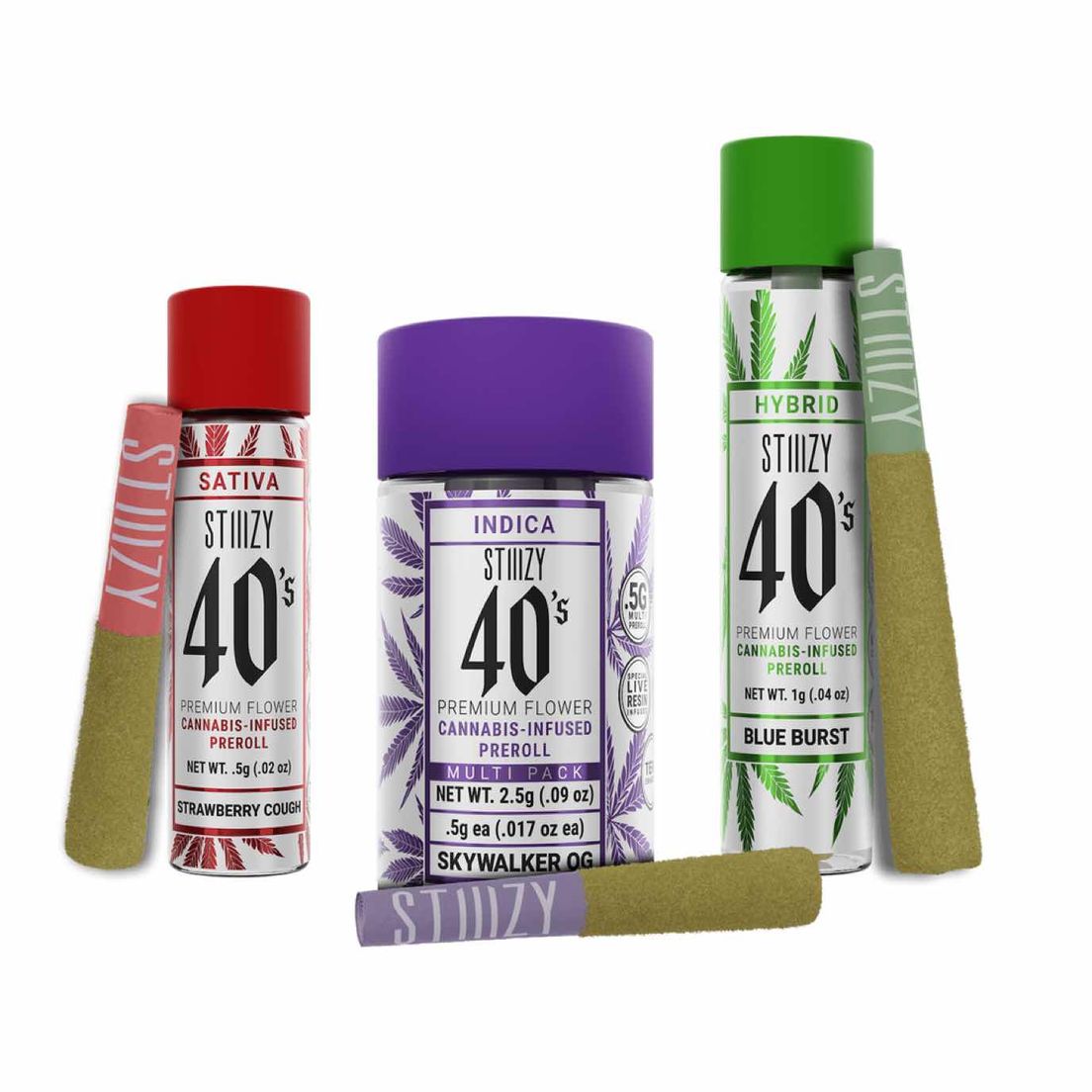 STIIIZY 40's - 1g Infused Pre-Roll (Purple Punch)