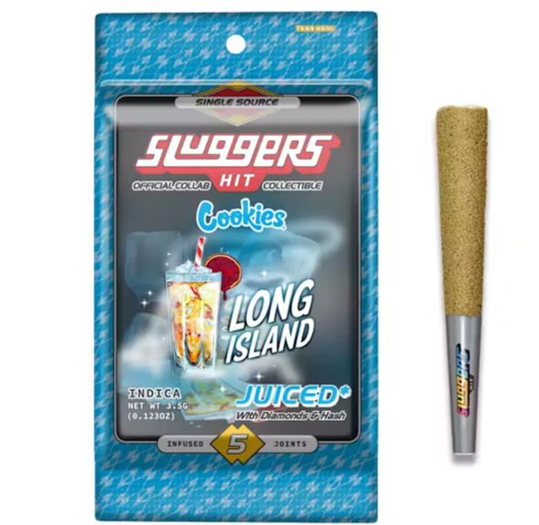 Sluggers Cookies Long Island .7g Diamond Infused Preroll 5pk 43%