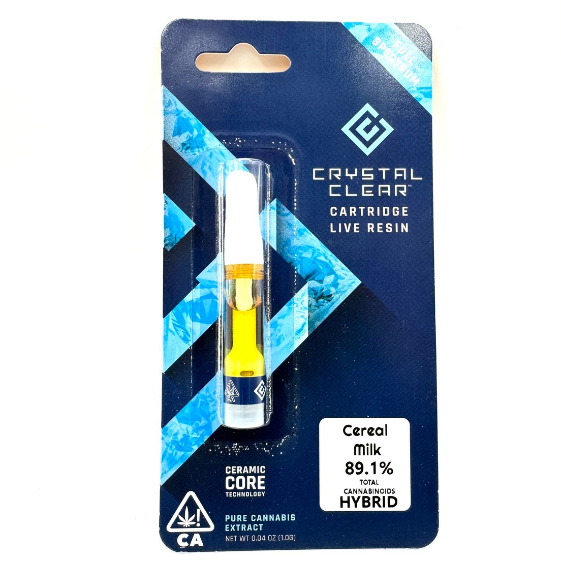 Crystal Clear - Cereal Milk - 1g Live Resin Cannabis Cartridge