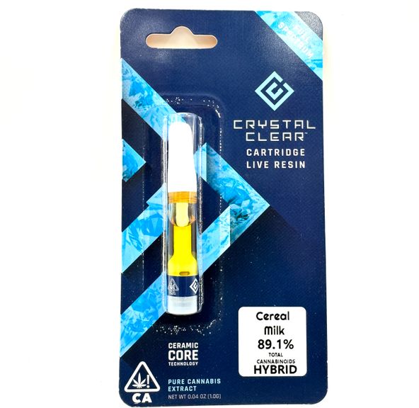 Crystal Clear - Cereal Milk - 1g Live Resin Cannabis Cartridge