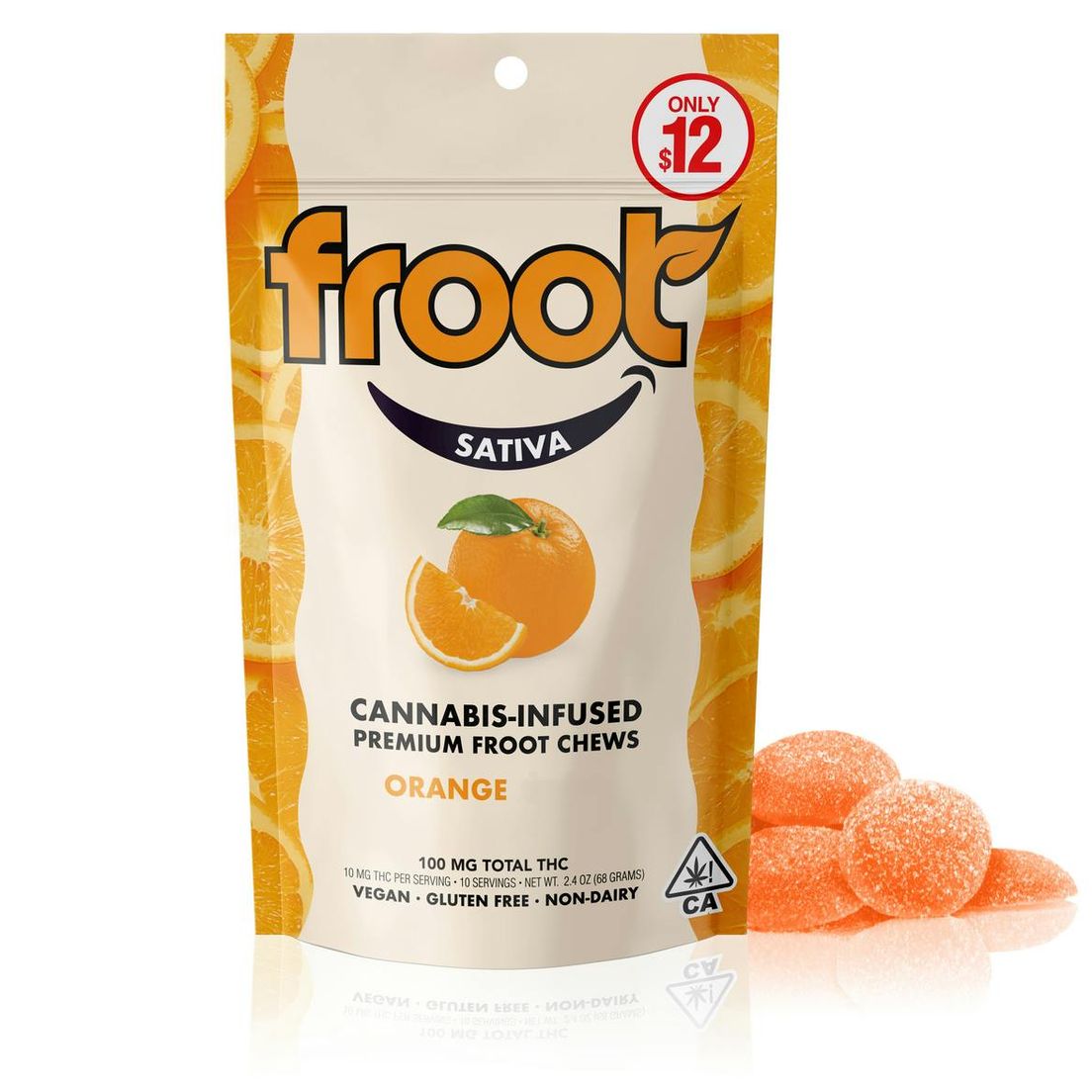 Froot Orange Tangie Gummies 100mg THC