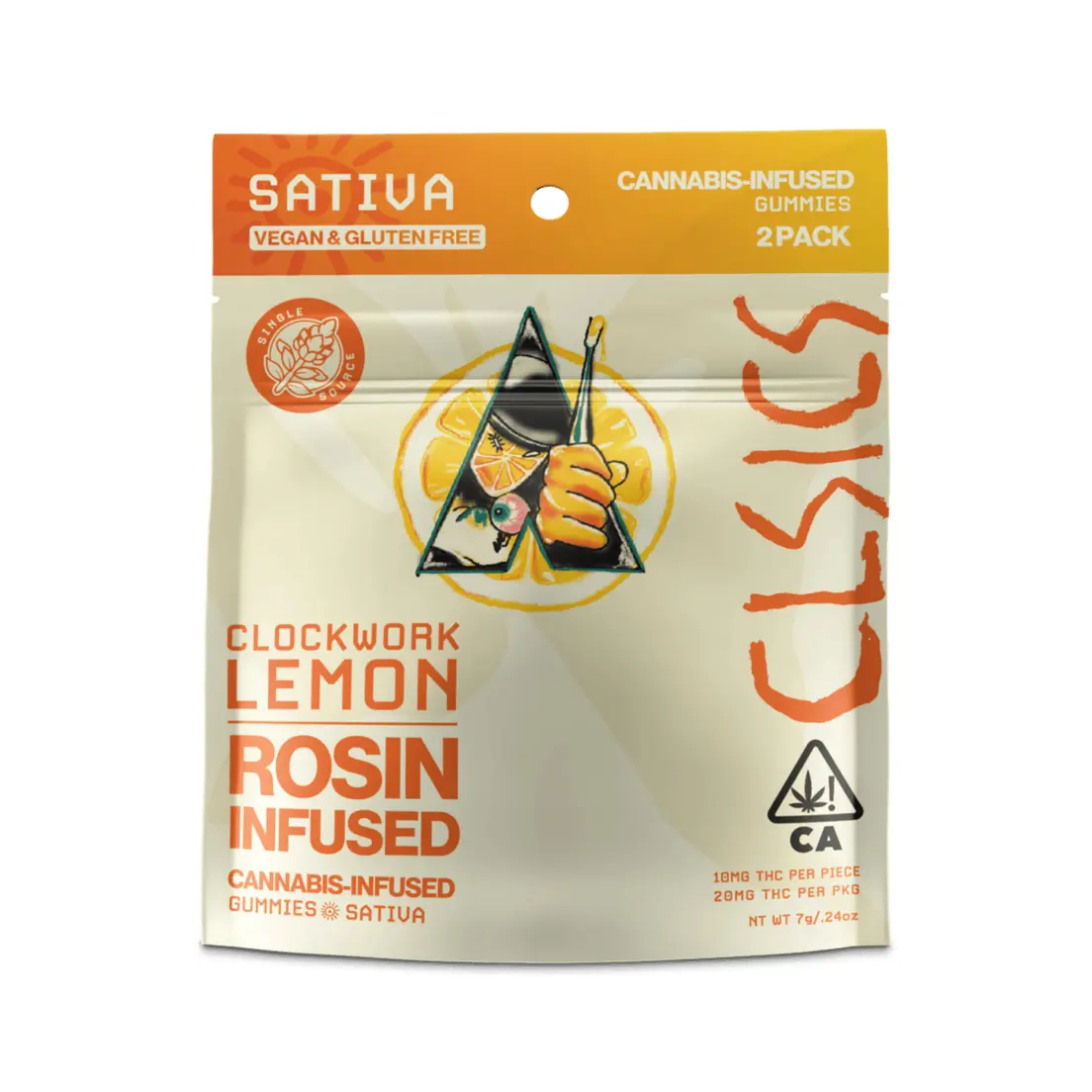 CLSICS - 2pk Clockwork Lemon LIVE ROSIN - GUMMIES - 20mg