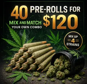 40 ct Mix & Match your own 1 Gram Pre-Rolls Variety Pack