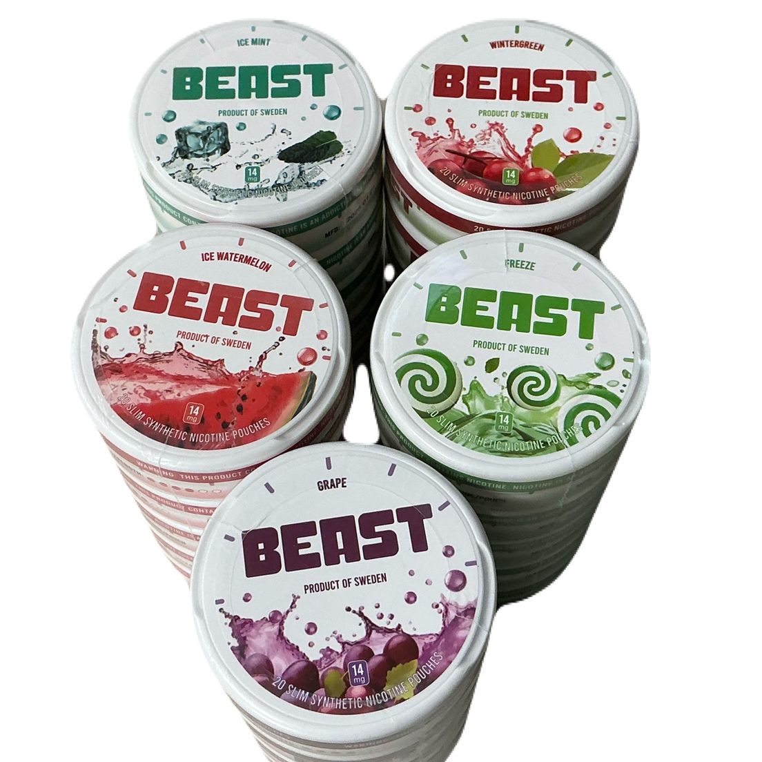 Beast 14mg nicotine pouches $20.