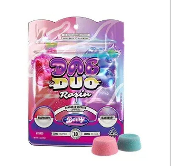 absoluteXtracts - Berry Raspberry + Blueberry Dab Duos Rosin Gummies - 100mg 40g