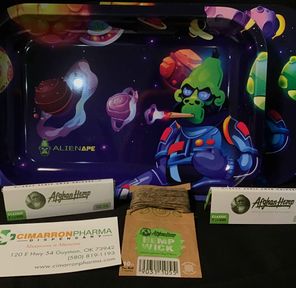 ALIEN APE ROLLING TRAY W/ LID AND ACCESSORIES
