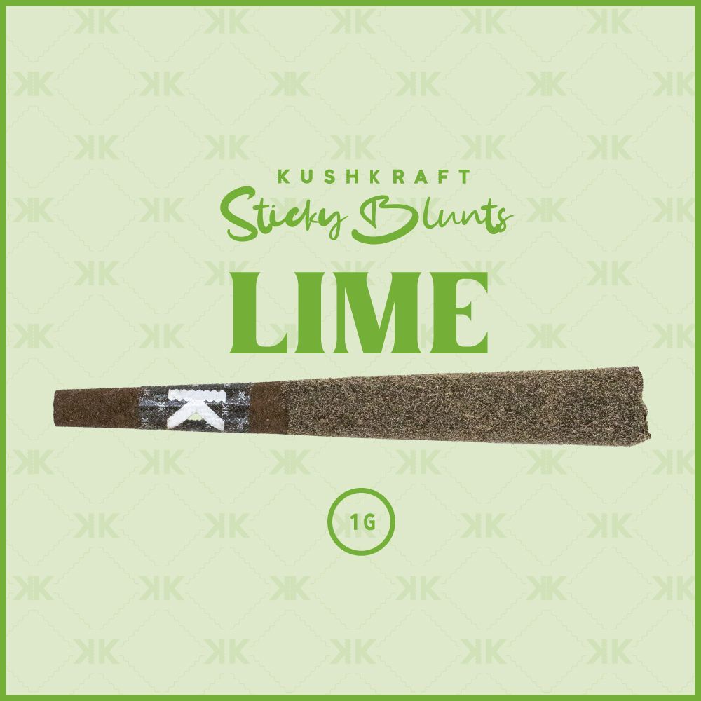 1 x 1g Shatter Infused Blunt Hybrid Lime by KushKraft