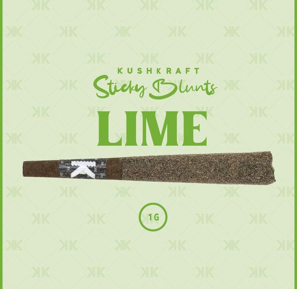 1 x 1g Shatter Infused Blunt Hybrid Lime by KushKraft