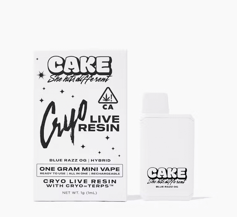 Cake Live Resin AIO Vape Blue Razz OG 1g