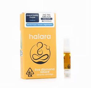 Halara- GRANDDADDY PURPLE LIVE DIAMOND 1G CARTRIDGE