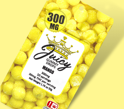 Mango 300mg-10 count-Juicy Gummy Drops