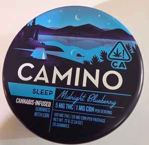Camino Midnight Blueberry sleep gummies