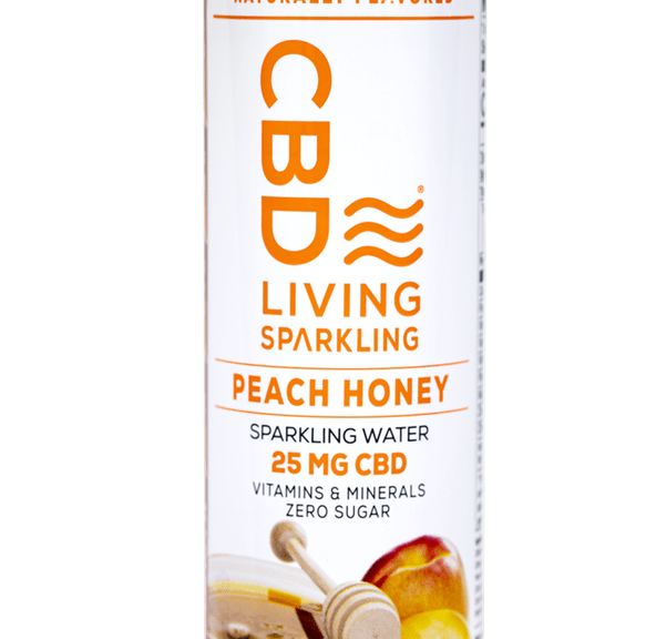 CBD Sparkling Water - Peach Honey 25mg