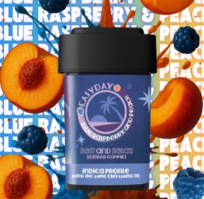 Gummies- Slumber Blue Razz & peach 10mg THC & 10mg CBN