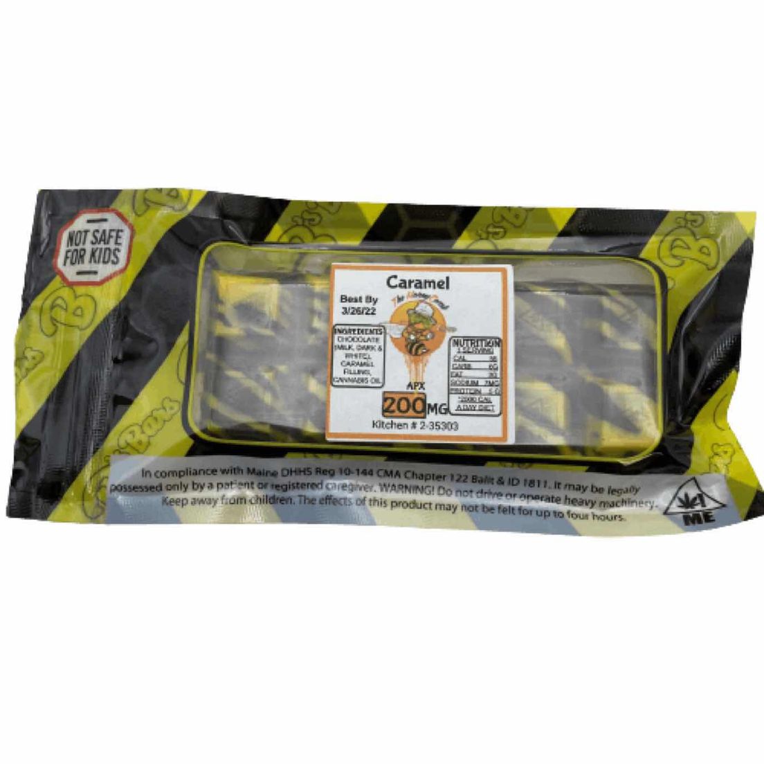 HCF Caramel Chocolate Bar 200mg