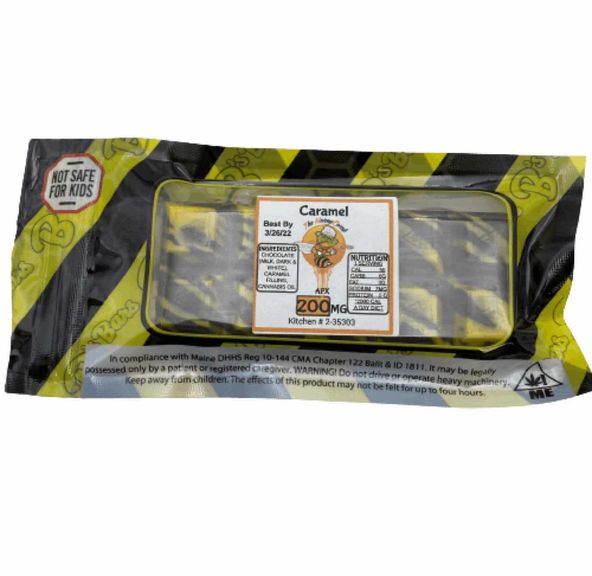 HCF Caramel Chocolate Bar 200mg