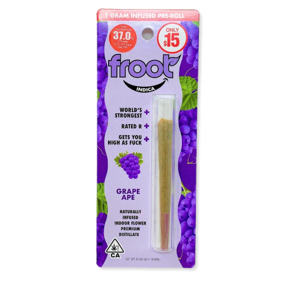 1g Grape Ape Infused PRE ROLL - FROOT
