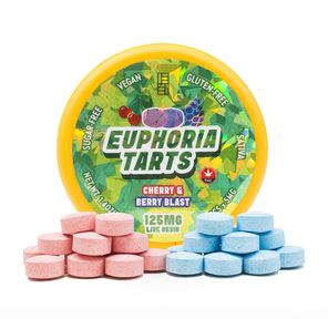 125mg Sativa Live Resin Cherry & Berry Tarts by Euphoria Extractions (SUGAR FREE, VEGAN FRIENDLY)