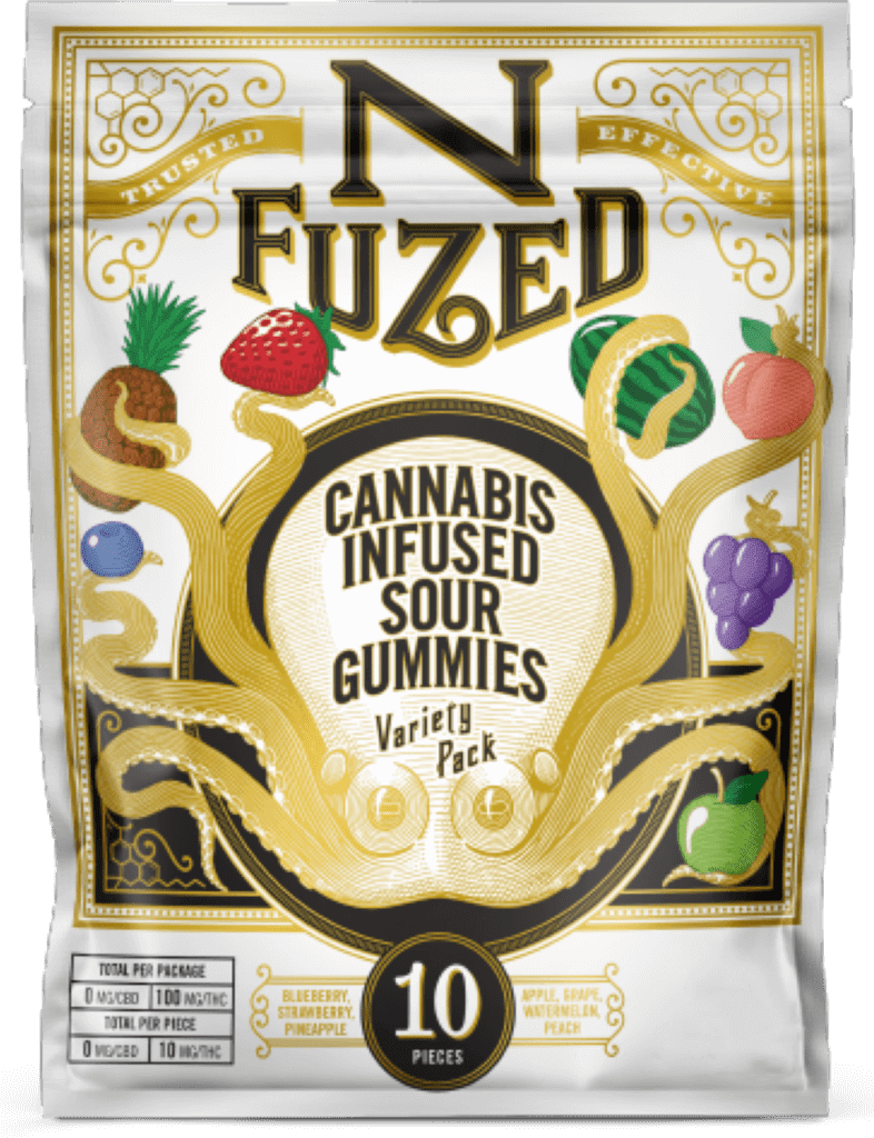 100mg Sour Variety (10pc Gummies) - NFUZED