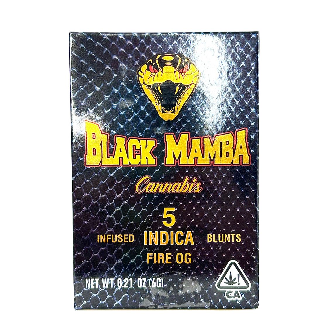 BLACK MAMBA - Fire OG - 5pk x 1.2g = 6g, INFUSED BLUNTS!