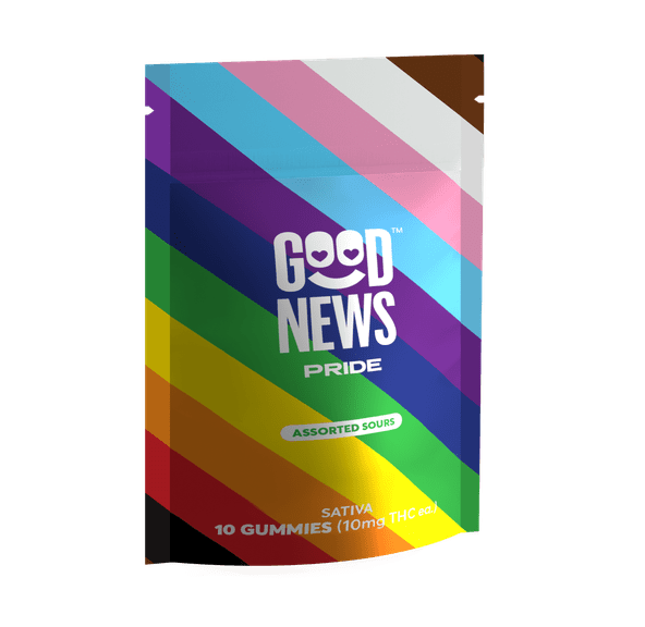 GOOD NEWS - PRIDE ASSORTED SOURS SATIVA GUMMIES 100 MG