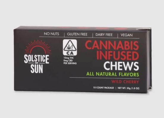 1. Solstice & Sun 100mg Fruit Chews - Wild Cherry (H) *SALE*