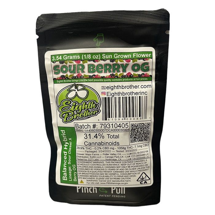 Sour Berry OG by Eighth Brothers 3.5g THC 31.1%