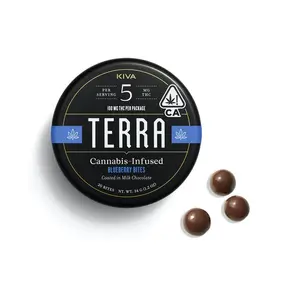 Kiva Terra Bites Edible Chocolate Blueberries 100mg