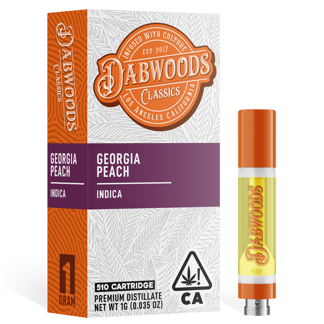 Dabwoods | Vape Cart | 1g | Distillate | Georgia Peach