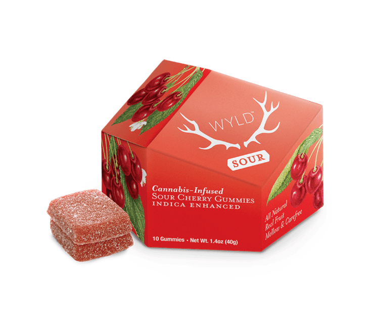 WYLD - 100MG GUMMIES - SOUR CHERRY .1g